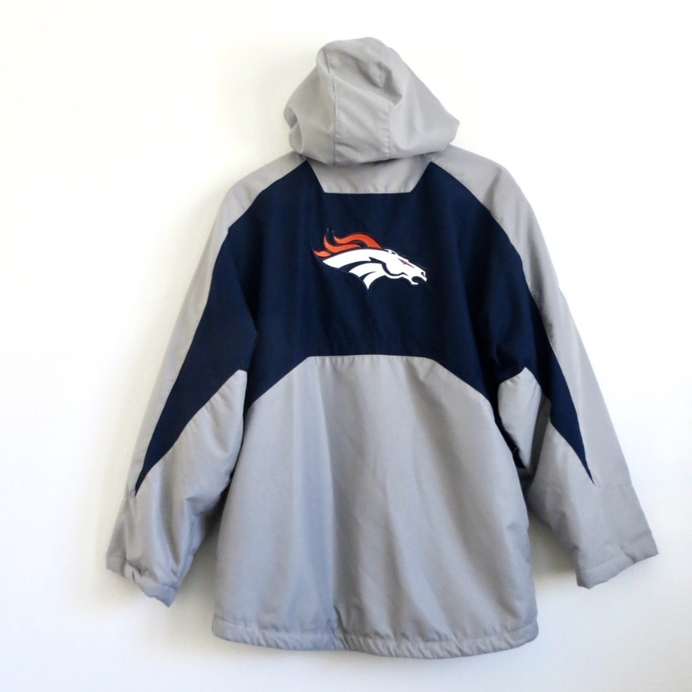 NFL Team Apparel On Field Reebok Jacket Fleece Hooded Denver Broncos YOUTH XL